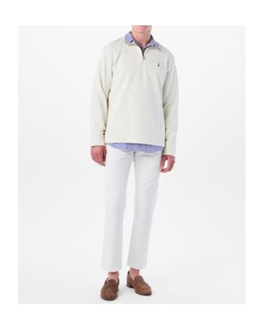 Polo Ralph Lauren White Logo Zip-Up Sweatshirt for men