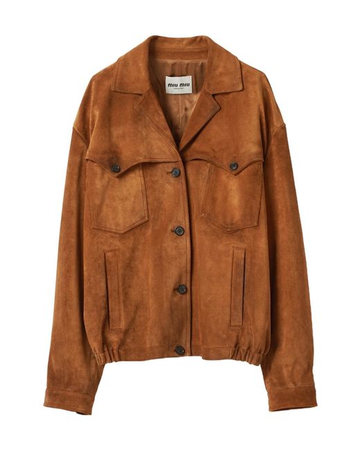 Miu Miu Brown Suede Jacket