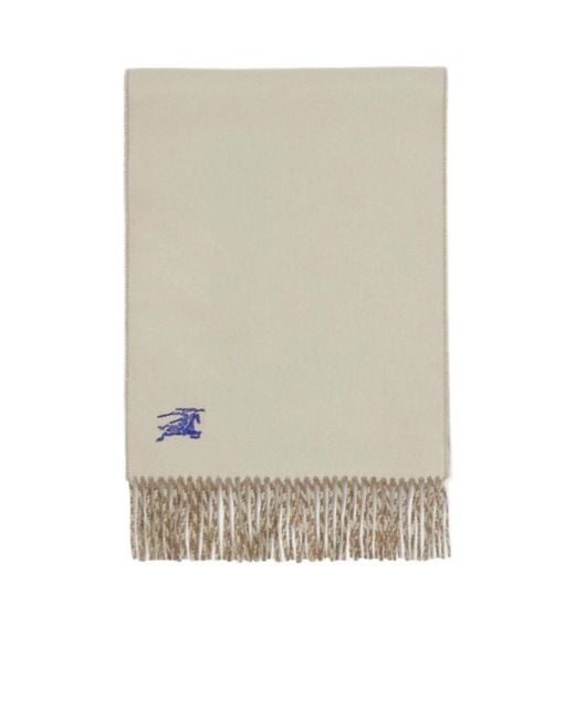 Burberry Natural Reversible Knight Embroidered Scarf for men
