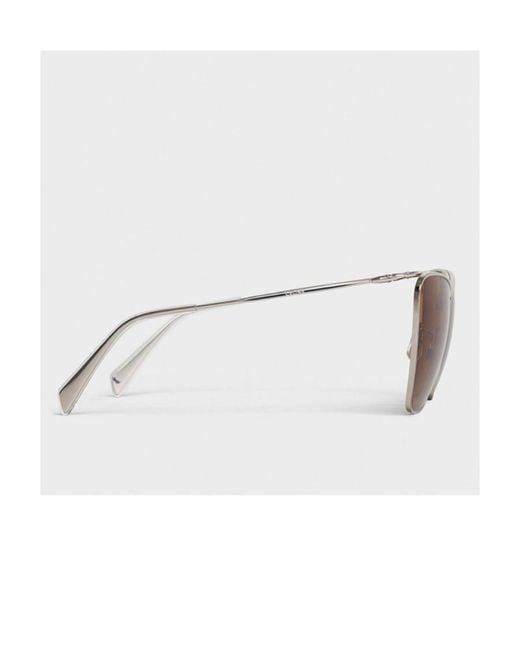 Céline White Metal Frame Sunglasses
