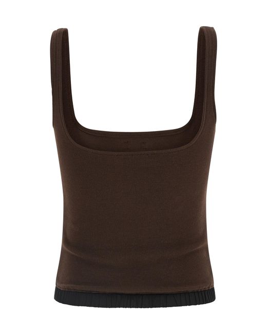 Entire studios Brown Lounge Ribbed Tank Top