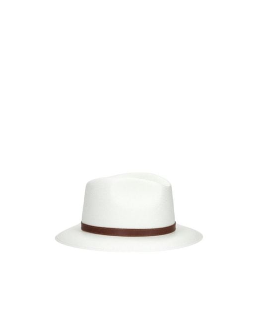 Borsalino White Country Panama Extra-Fine Wide-Brim Hat for men
