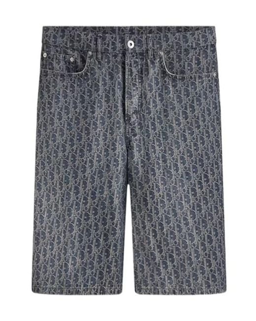 Dior Gray Belt Loop Shorts for men