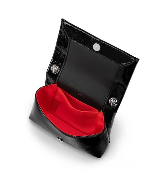 Christian Louboutin Black Loubi54 Foldover Top Crossbody Bag