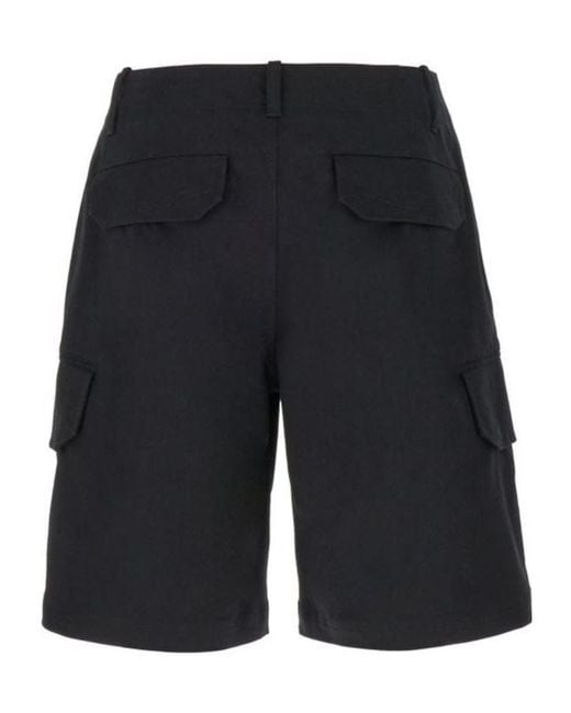Moschino Black Logo Printed Bermuda Shorts for men