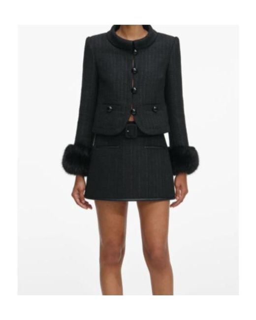 Self-Portrait Black Tweed Jacket
