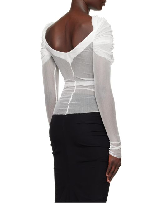 Christopher Esber Multicolor Veiled Long-Sleeved Blouse