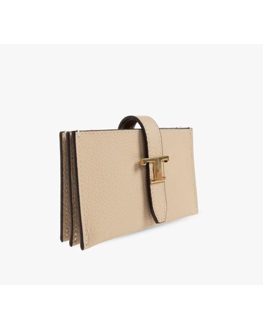 Tod's Natural Logo Card Holder