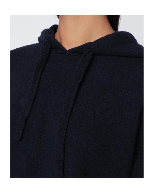 Roberto Collina Blue Hooded Sweater