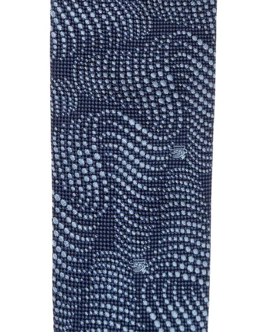 Etro Blue Polka Dot Printed Pointed Tip Tie for men