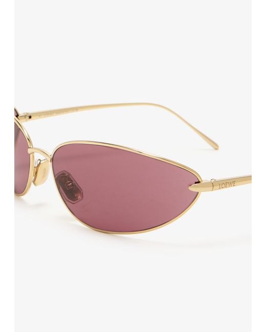 Loewe Pink Oval Frame Sunglasses