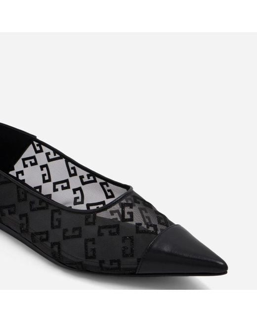 Givenchy Black 4G Motif Mesh Ballerina Shoes