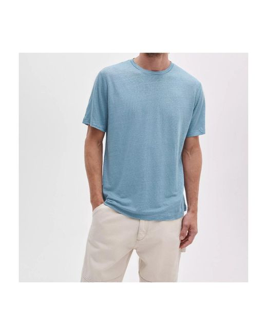 Rag & Bone Blue Crew Neck Short-Sleeved T-Shirt for men
