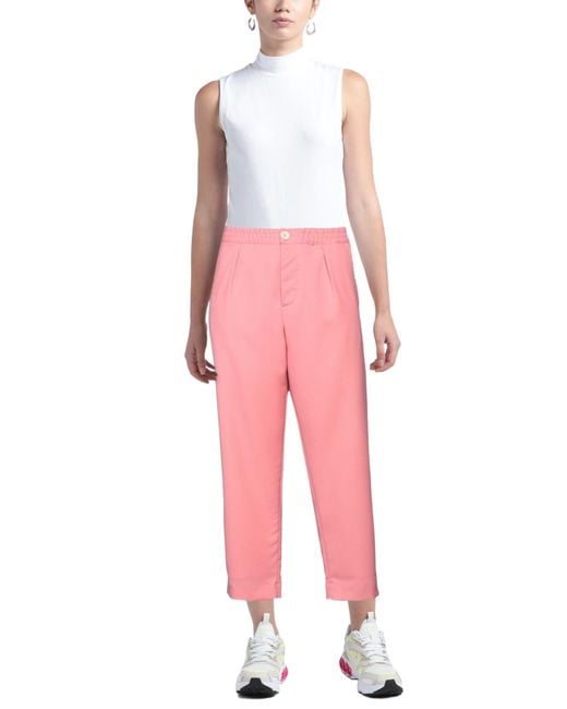 Marni Pink Solidcolor Wool Trousers