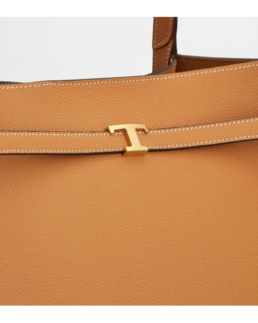 Tod's Brown Leather Small Tote Bag
