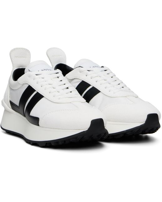 Lanvin White Bumpr Color-Blocked Sneakers for men
