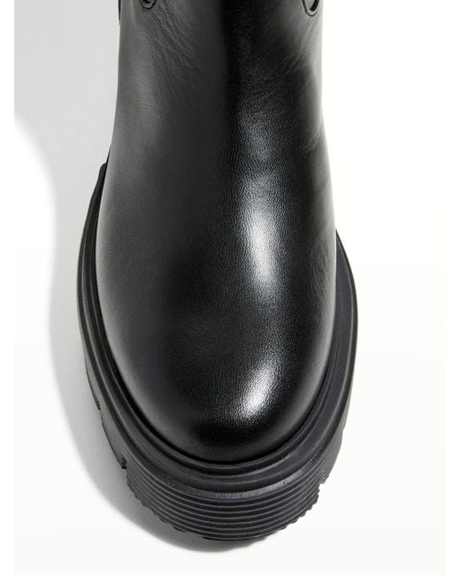 Stuart Weitzman Black Logo Boots