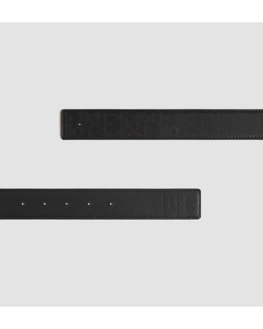 Dior Black Reversible Belt Strap for men