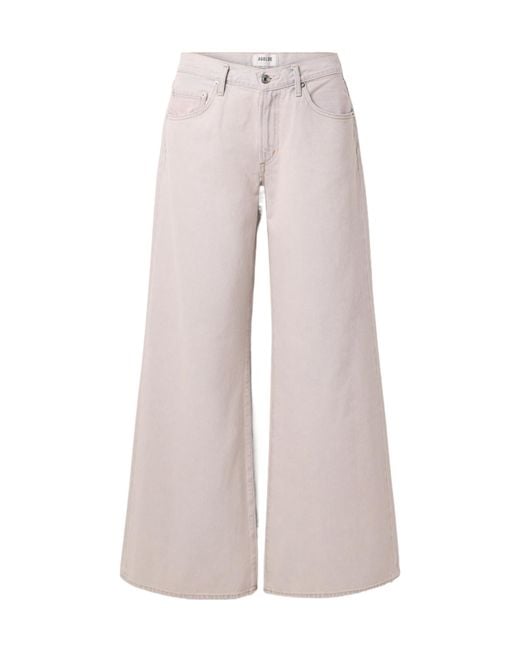 Agolde Pink Clara Baggy Low-Rise Wide-Leg Jeans