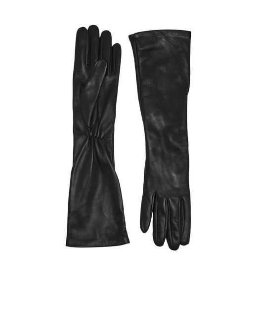 Totême Black Leather Gloves