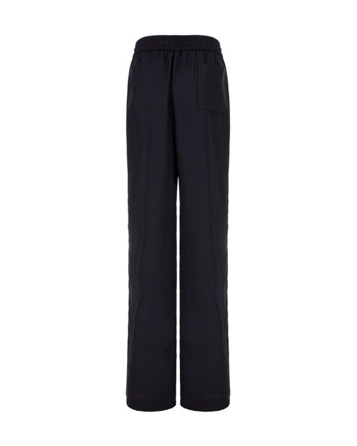 Etro Blue Drawstring Wide-Leg Trousers