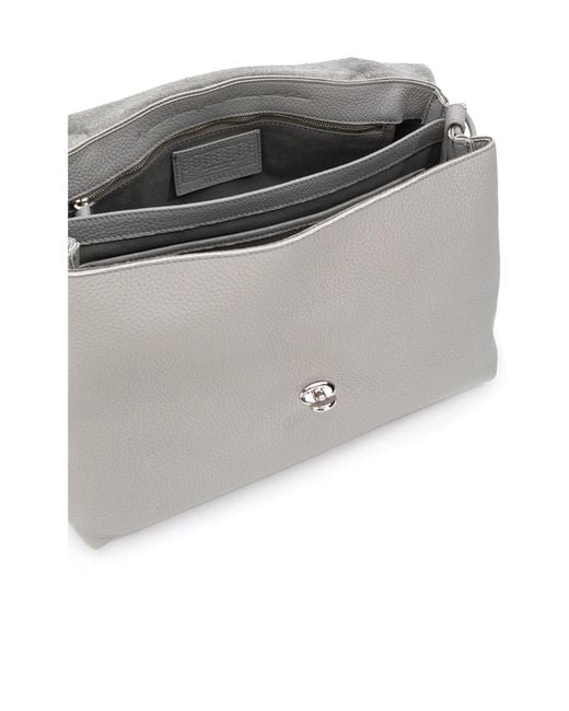 Zanellato Gray Logo Shoulder Bag