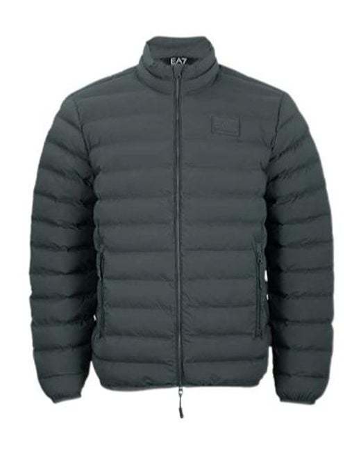 Emporio Armani Blue Ea7 Zip-Up High Neck Jacket for men