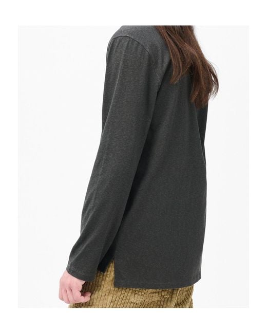 Our Legacy Black Gorge V-Neck Long-Sleeve T-Shirt for men