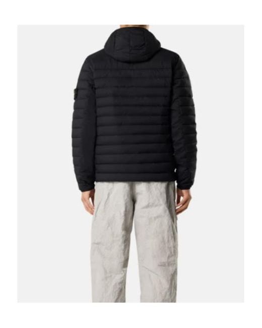 Stone Island Blue Down Jacket for men