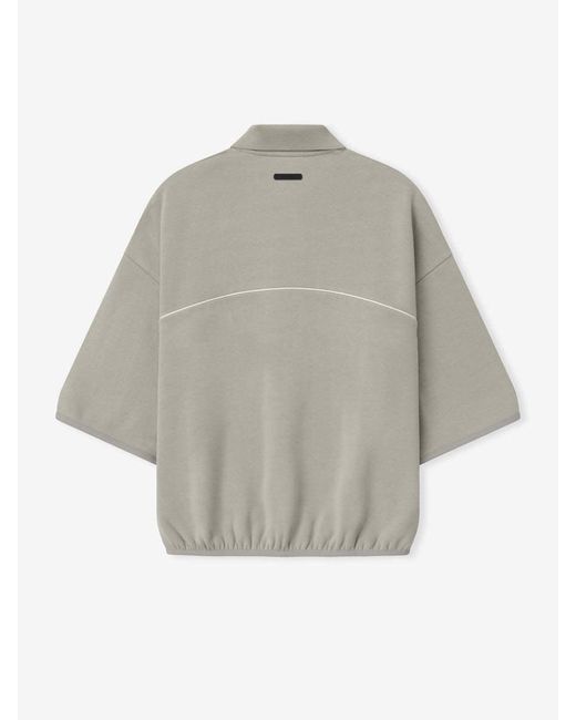 Fear Of God Gray Active Trace 3/4 Sleeve Modern Polo Sweatshirt for men