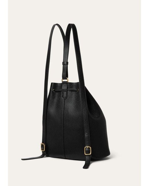Loro Piana Black Extra Drawstring L27 Backpack