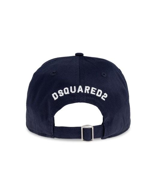 DSquared² Blue D2 College Baseball Cap for men