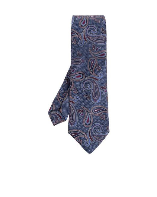 Etro Blue Paisley Pattern Tie for men