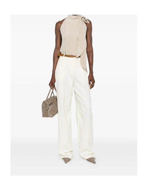 Max Mara White Belt Loop Casual Pants
