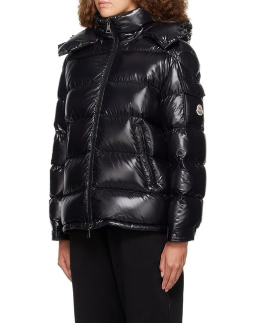Moncler Black Maire Logo Patch Quilted Jacket