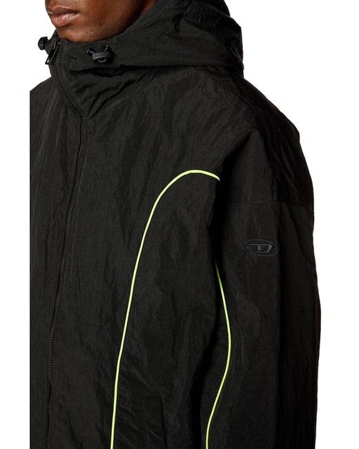 DIESEL Black J- Windbreaker Jacket for men