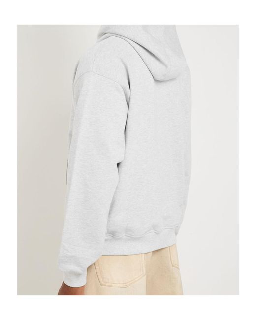 Casablanca White Hooded Cotton Sweatshirt for men