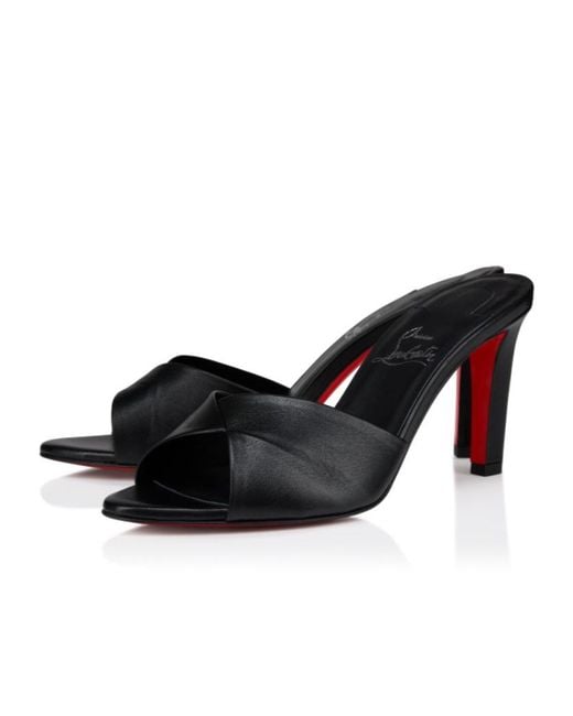 Christian Louboutin Black Fanny Slide Heeled Mules