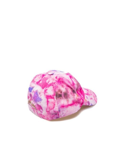 Isabel Marant Pink Tyron Logo Embroidered Baseball Cap