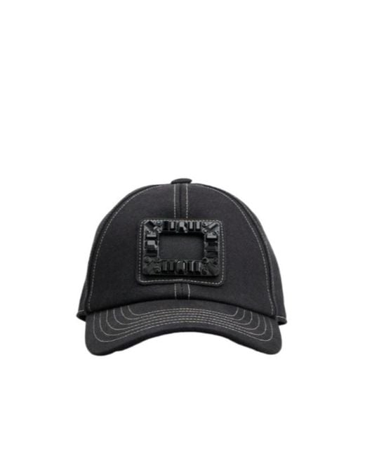 Roger Vivier Black Viv' Skate Baseball Cap