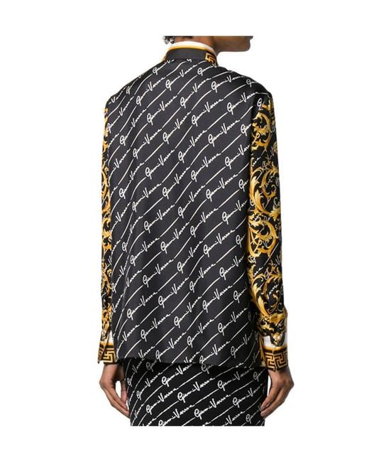 Versace Multicolor Dual-Print Buttoned Shirt