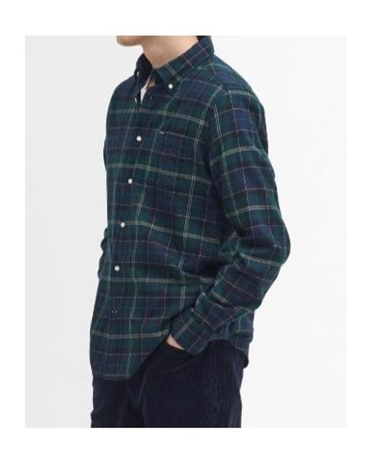 Barbour Blue Fortrose Tailored Long-Sleeved Shirt for men