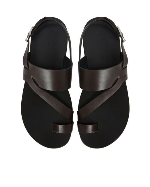 Giuseppe Zanotti Black Hezra Thong Sandals for men