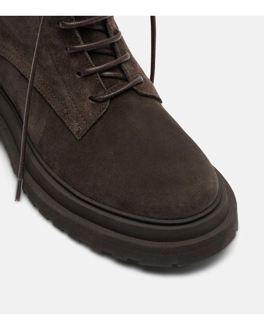 Brunello Cucinelli Black Monili Lace-Up Boots
