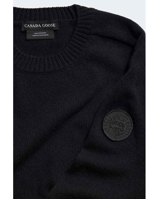 Canada Goose Blue Matawin Knitted Crew-Neck Sweater for men