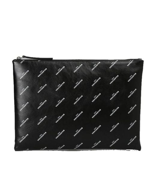 Balenciaga Black Logo Pattern Handbag
