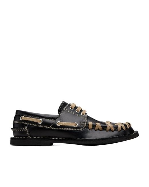 CAMPERLAB Black Eki Boat Shoes for men