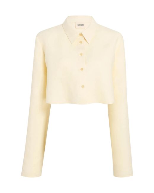 Khaite Natural Fritz Cropped Top