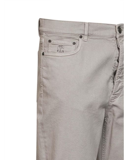 Brunello Cucinelli Gray Belt Loop Jeans for men