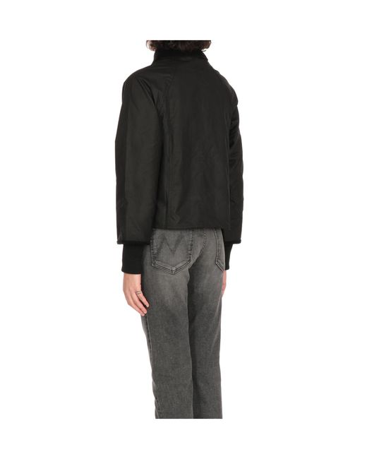 Barbour Black Cropped Beadnell Waxed Jacket